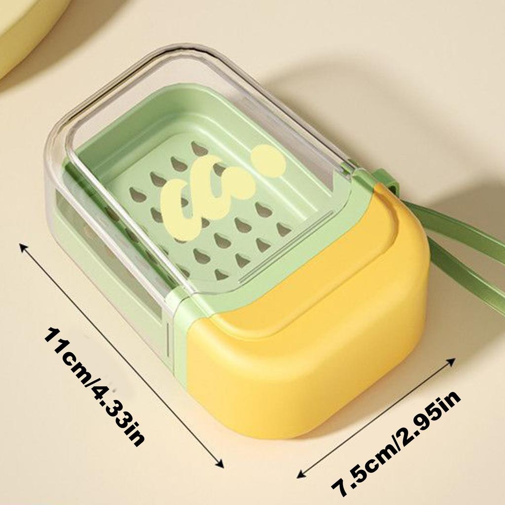 Portable Travel Soap Box Household Cartoon Dopamine Waterproof Soap Box Creative Travel Dedicated Soap Box Supplies Accessories