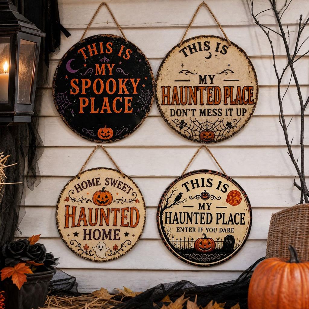 3030 Inch Happy House Halloween 2D Sign Plaque