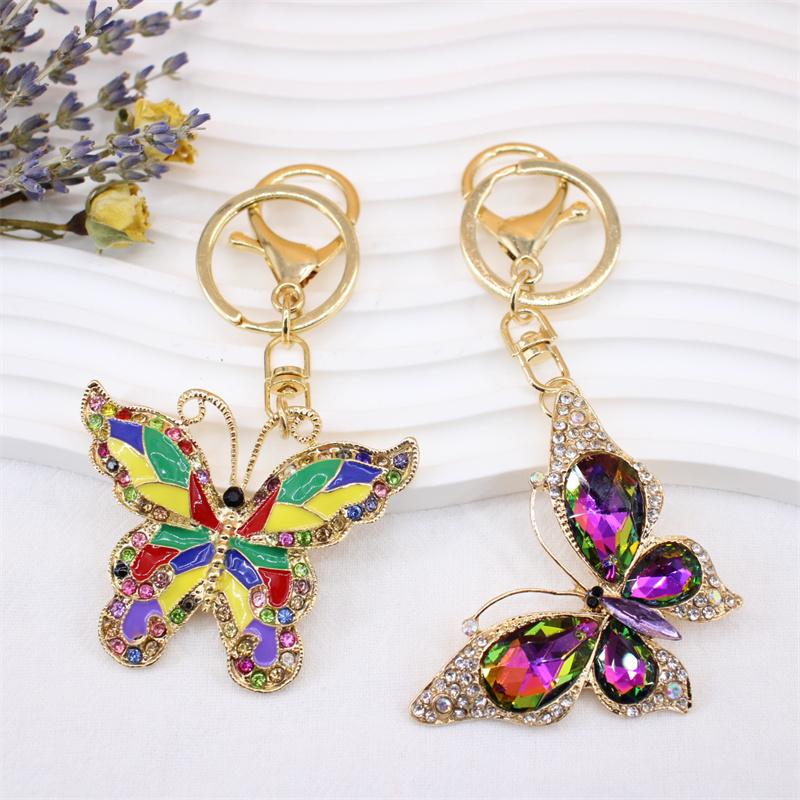Delicate Rhinestone Butterfly Fashion Crystal Insect Charm For Women Men Pendant Bag Charm