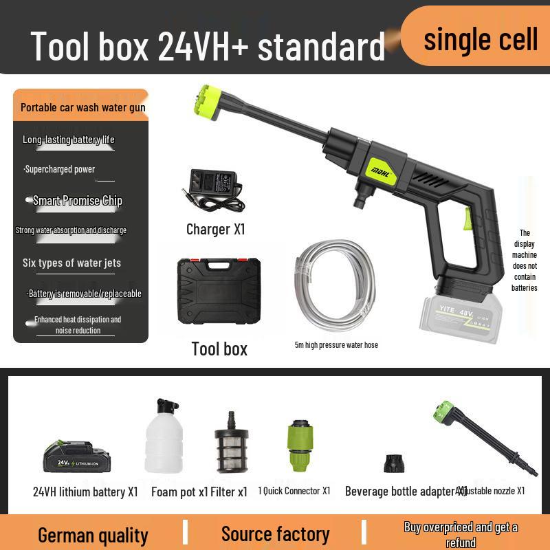 High-Power Wireless Electric Car Wash Gun with Lithium Battery