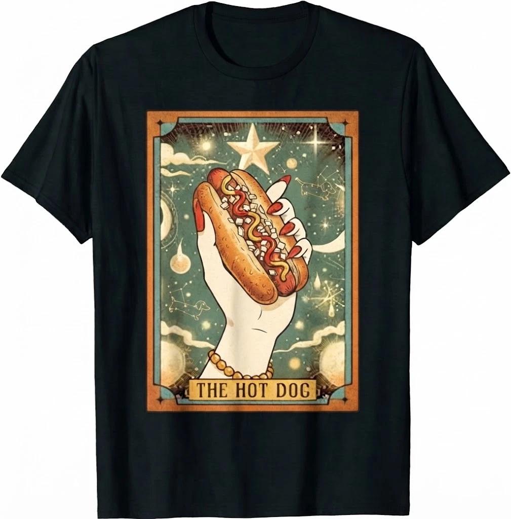Hot Dog Bun Lover Foodie Food Lover The Hot Dog Tarot Card T Shirt S