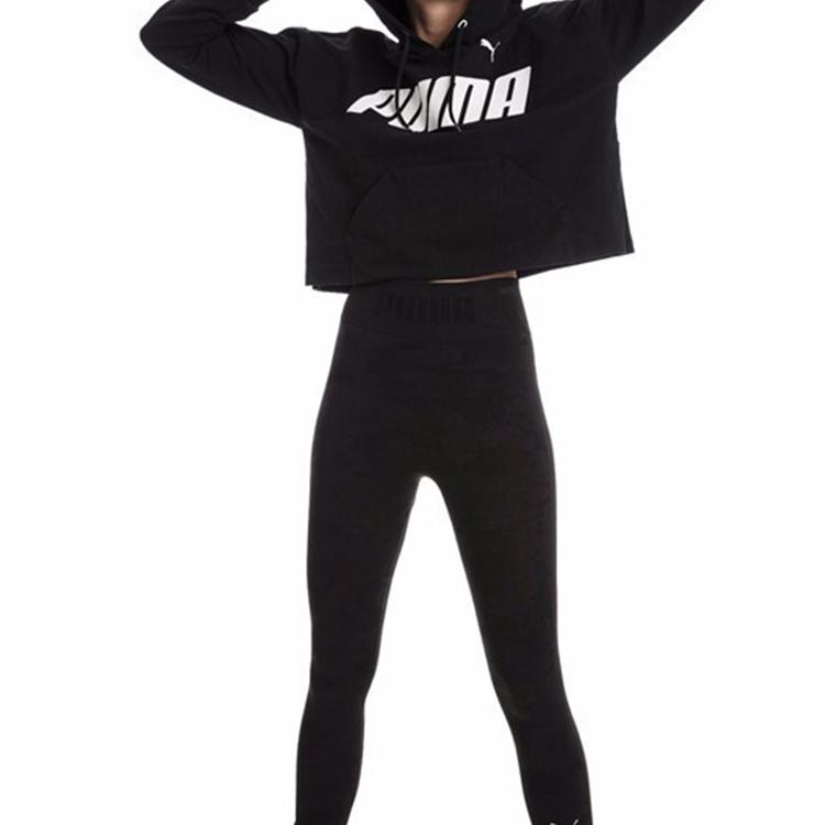 Puma Modern Printed Hoodie Women Tops Black 844023-01