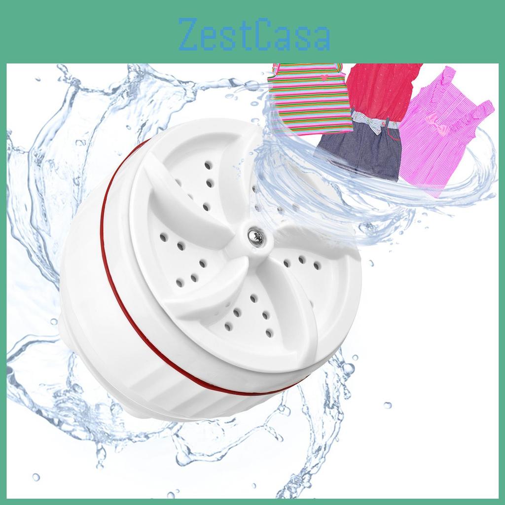 Portable Turbo Mini Ultrasonic Washer Washing Machine With Usb Power Supply Suction Cups For Travel Business Trip