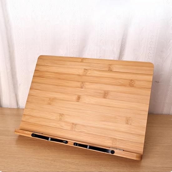 Çocuklar İçin Bambu Kitap Standı, Çocuklar İçin Ayarlanabilir Katlanabilir Okuma Rafı, Ders Kitapları İçin Çok Fonksiyonlu Masaüstü Kitap Tutucu