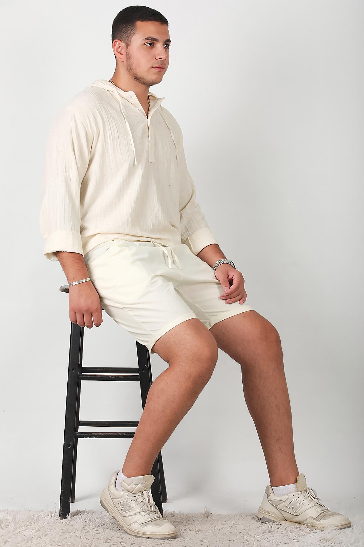 

Мужские шорты с двумя штанинами L кремовый