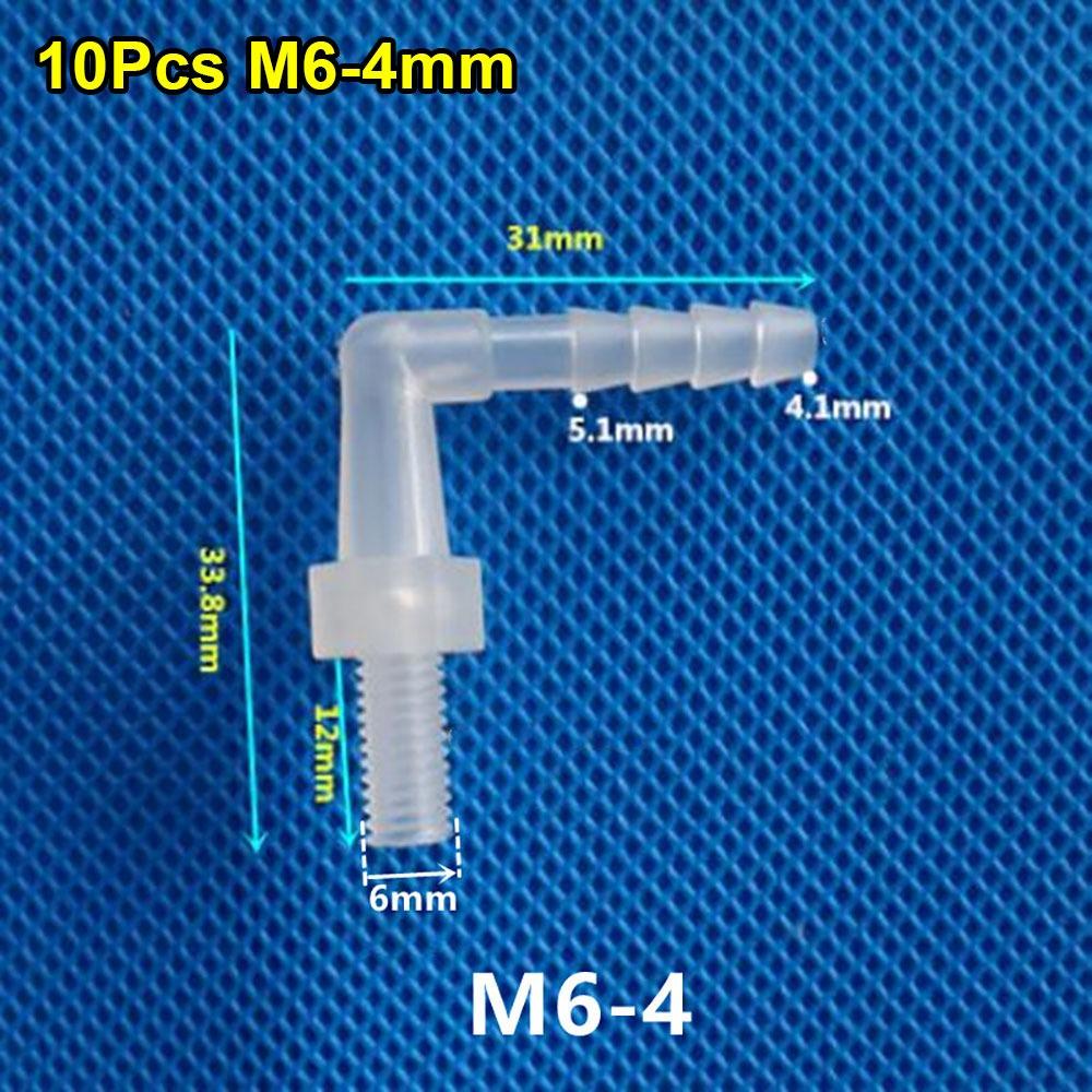 10Pcs M6-M12 To 4-12mm Pagoda Elbow Connector Plastic Hose Fittings for Aquarium Fish Tank Fittings