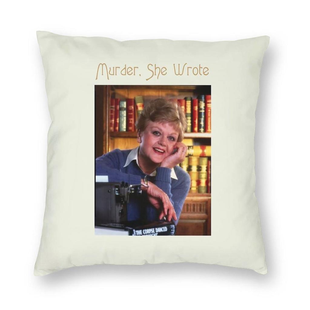 Cinayetli Bir Kadın Jessica Fletcher Yastık Kılıfı Polyester Keten Kadife Baskılı Fermuarlı Dekor Ev Yastık Kılıfı