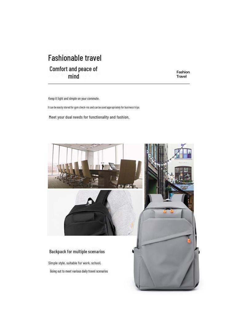 Stylish & Versatile Men's Backpack with Logo - Perfect for College Students