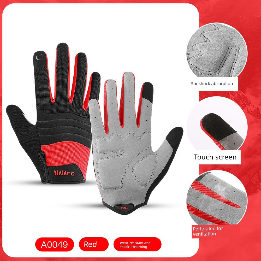 Pull-Up Full-Finger Gloves for Men and Women, Anti-Callus, for Barbell Lifting, Fitness Equipment Training, Non-Slip Cycling