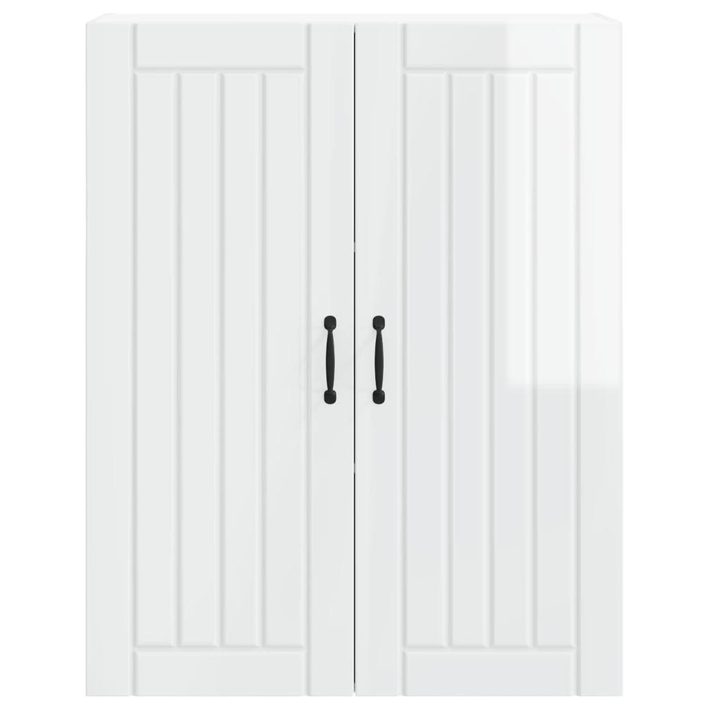 Wall Cabinet LUCCA High Gloss White 80 X 31 X 100 Cm Particleboard