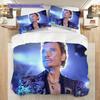 Musician and actor Johnny Hallyday bedding, duvet cover, pillowcase, home decoration, birthday gift (1 * duvet cover+2 * pillowcase, coreless)
