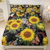 Sunflower Healing Pattern Sheet Three-Piece Digital Printing Bedding Sheet Three-Piece Sheet Children Adult