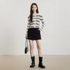 Ge Jin Women's Striped Long Sleeve Knit Sweater