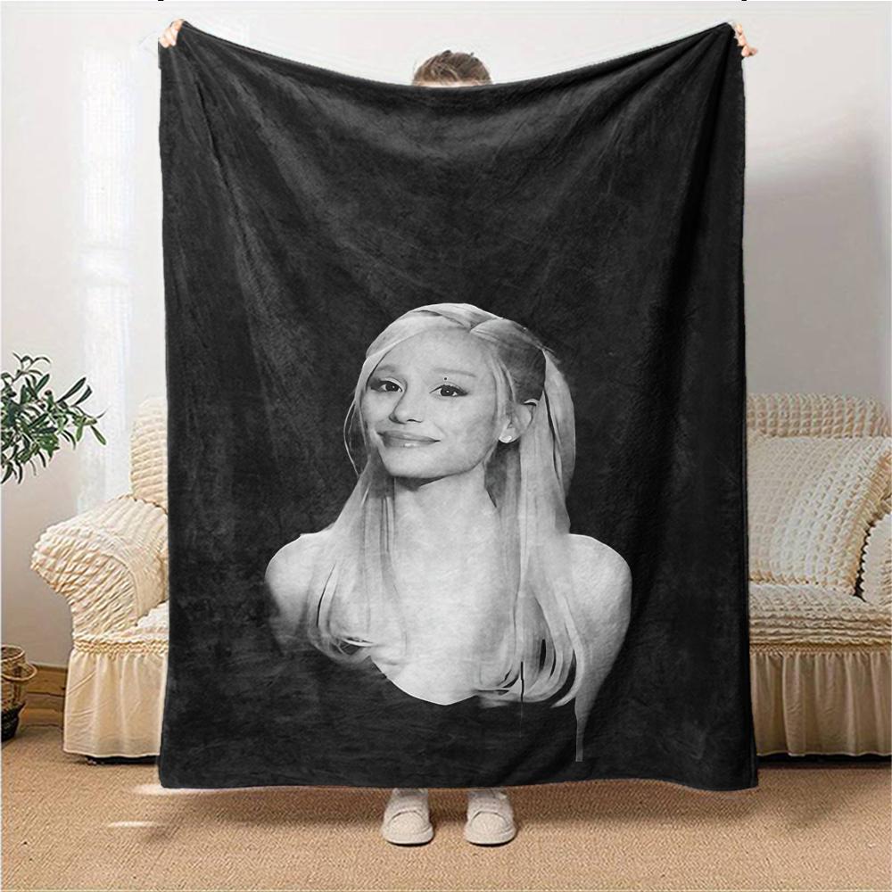 Elegant Black White Portrait Blanket Soft Throw Blanket For Home Bedroom Bed Sofa Travel Office Solid Christmas Blanket