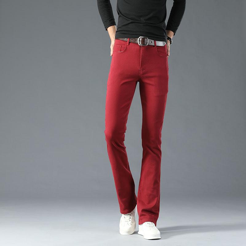 Jeans Men Men's Micro-FIare Denim Trousers Classic Designer Casual FIared Pants