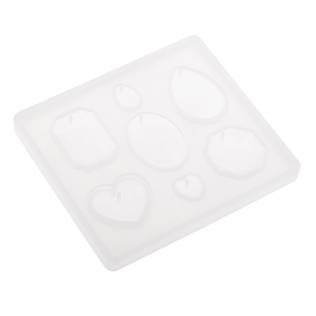 2 Piece Gem Diamond Silicone Pendant Mold DIY Jewelry Resin Craft Mould Tool