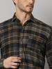 Bigreams Men's Yarn-Dyed 100% Cotton Slim Fit Checkered Flannel Shirt For Full Sleeve Shirt