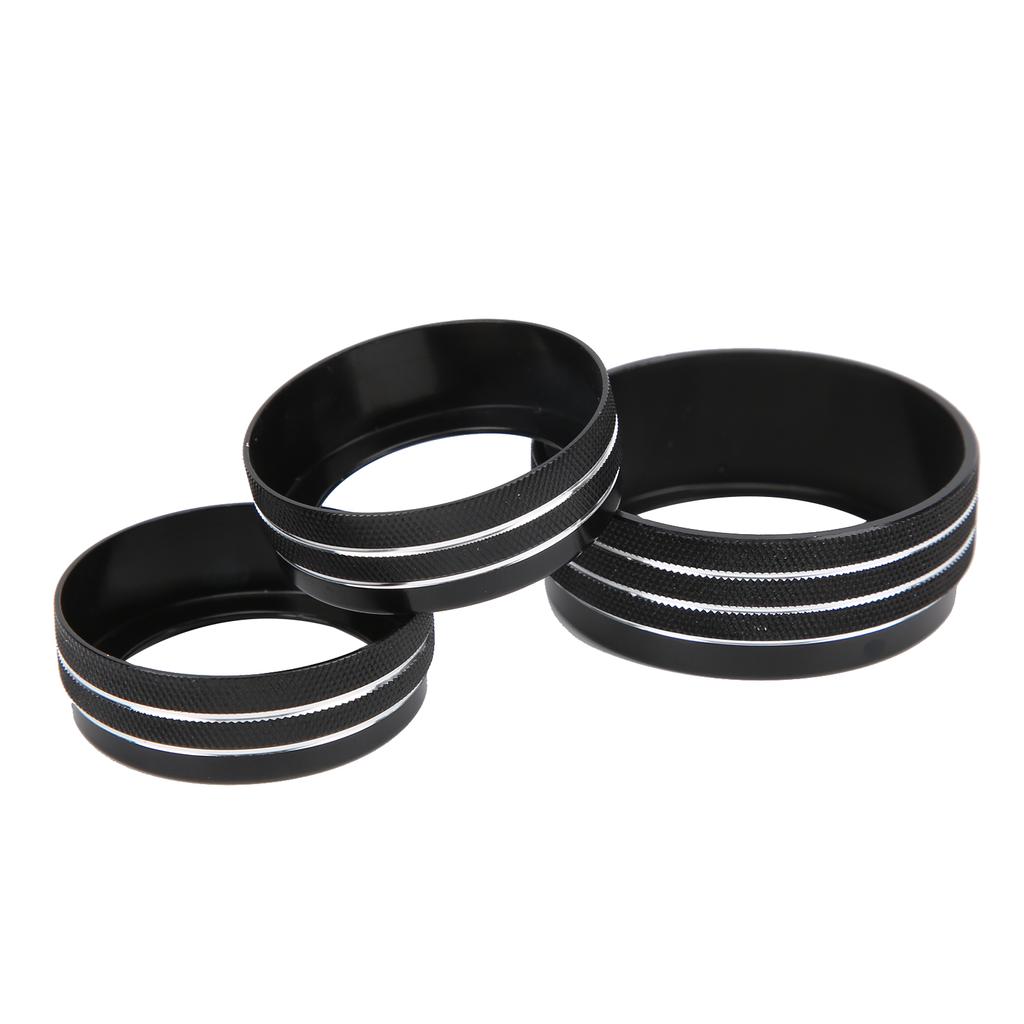 A C Audio Switch Knob Trims Rings Black Replacement for Dodge Charger Challenger 2015 2019