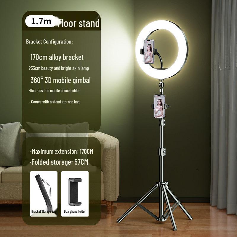 Complete Mobile Streaming Stand with Fill Light for Beauty and Douyin Selfies