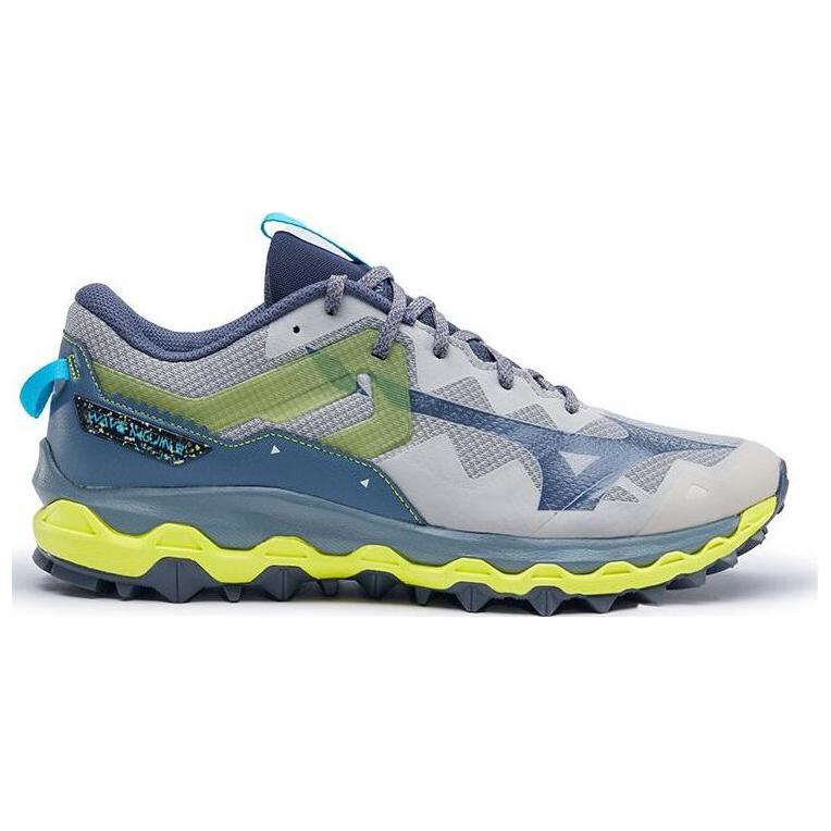 Mizuno Mujin 9 Outdoor Comfortable Shock Absorbing Non-Slip Breathable Low-Top Trail Running Shoes Men sneaker Gray Blue Yellow J1GJ227002