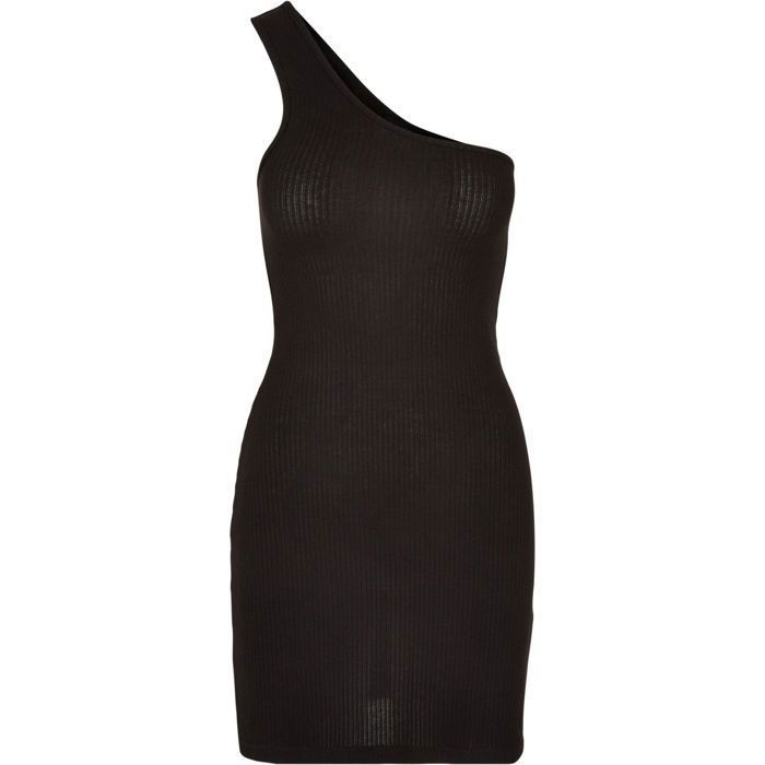 Robe côtelée à une épaule femme Urban Classics GT - noir - 4XL