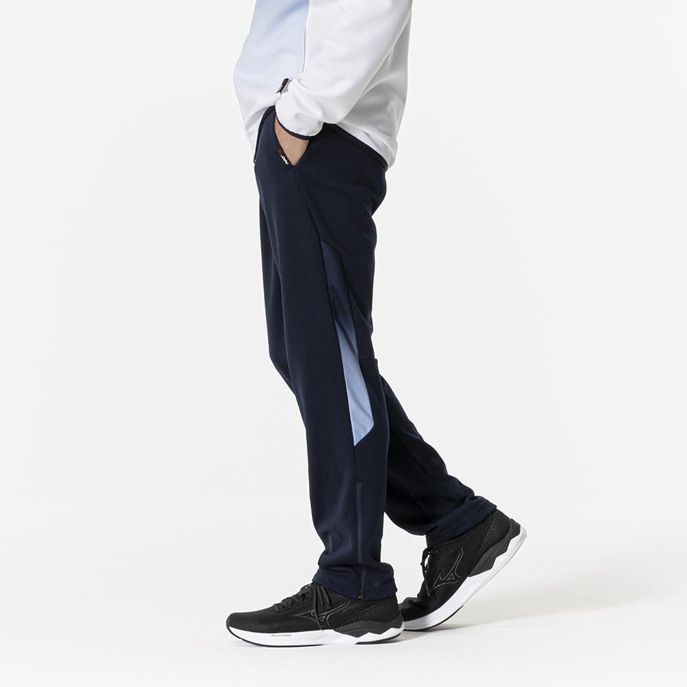 Mizuno Dress Navy N-XT Warm-Up Pants, Sweat-Wicking, Quick-Drying Jersey, Unisex, 32JDB210,