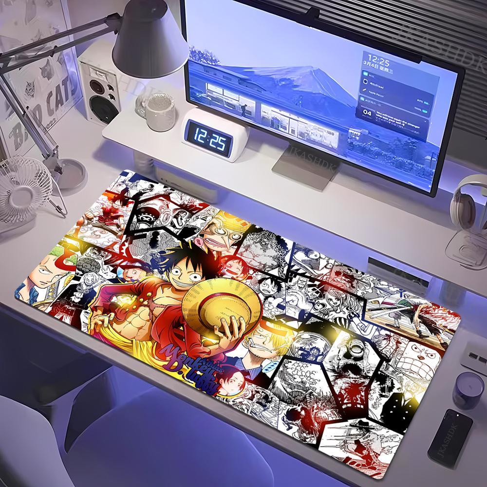 One Piece Gaming Mouse Pad Anime Gamer Keyboard Mouse Mat Speed XXL Rubber 900x400x2mm Cartoon Big Motbook Computer PC Mousepad