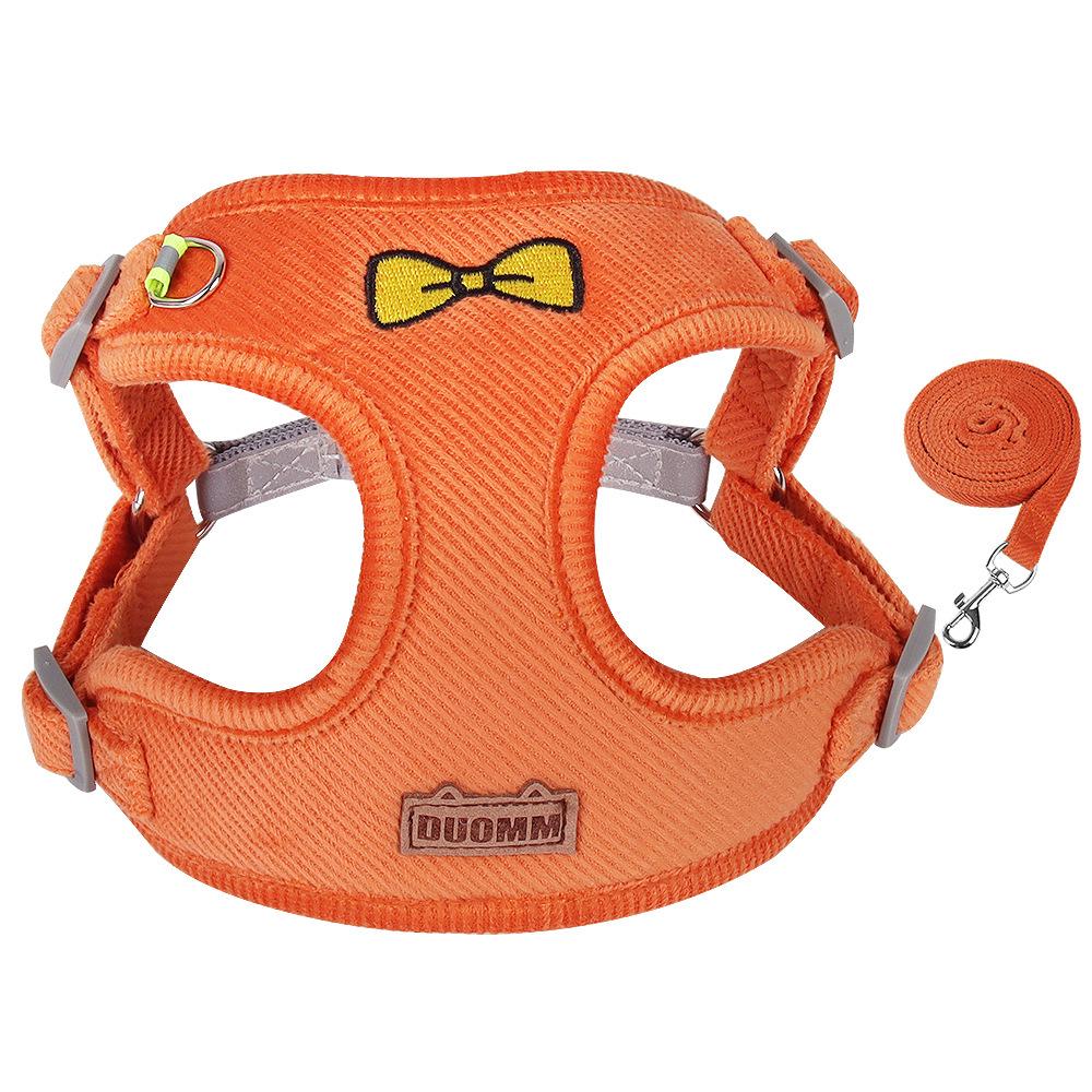 Reflective Vest-Style Dog Harness & Leash for Small Breeds