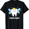 Funny Tooth Fairy Crown Tooth Dentist Dental Hygienist T-Shirt