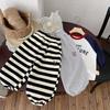 Children'S Sweatpants Autumn Children'S Clothing Embroidered Striped Casual Pants Boys Bear Solid Color Trousers