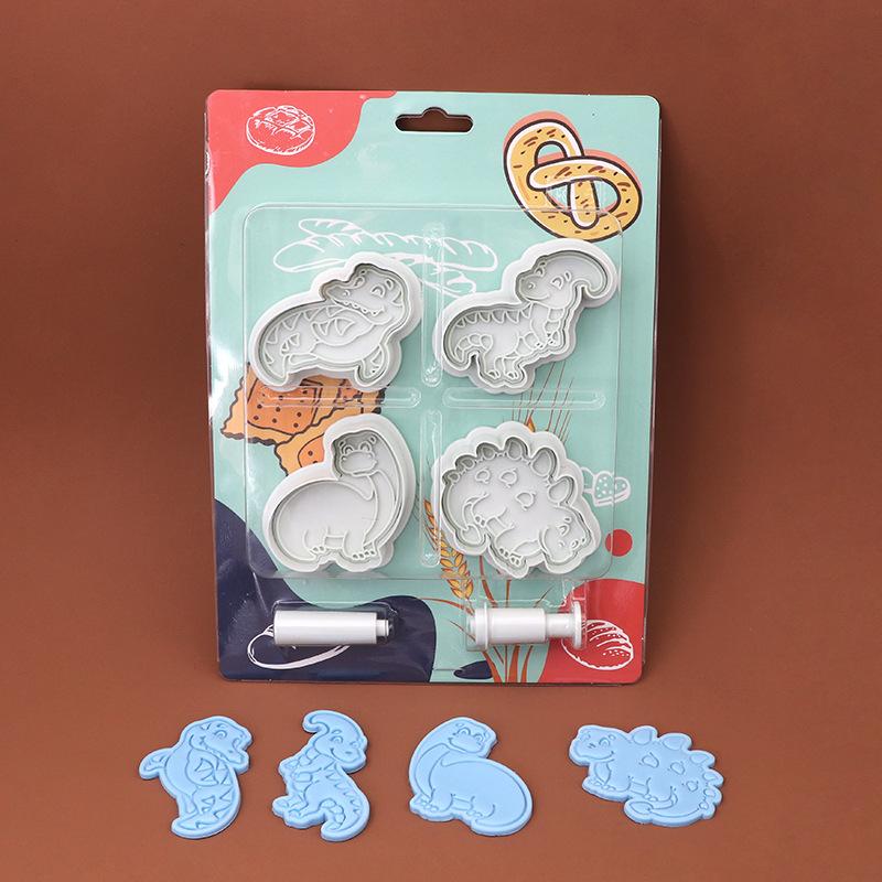 

Новый набор формочек для печенья «Динозавр», инструменты для выпечки, штамп для печенья, форма для помадки, форма для выпечки, сахарная поделка