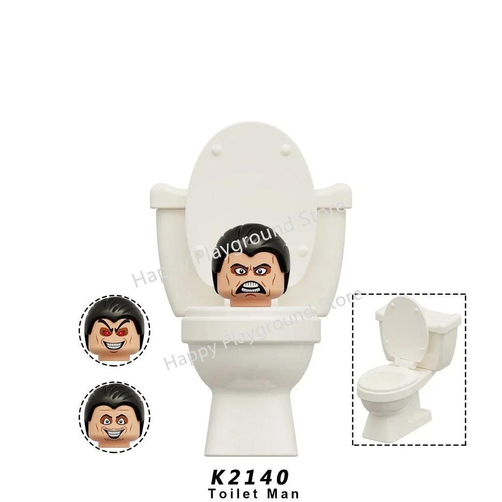 Skibidi Toilet Man Anime Cartoon Bricks Dolls Cameraman Speakerman TV Man Mini Action Bricks Toy Figures Building Blocks
