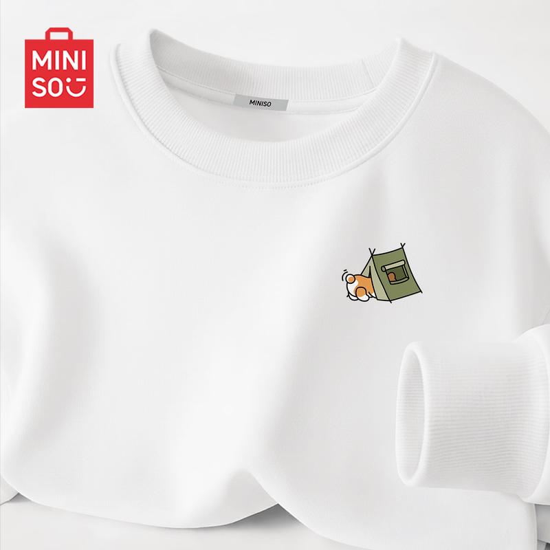 MINISO Men s 2026 Spring/Autumn Casual Pullover Sweatshirt L