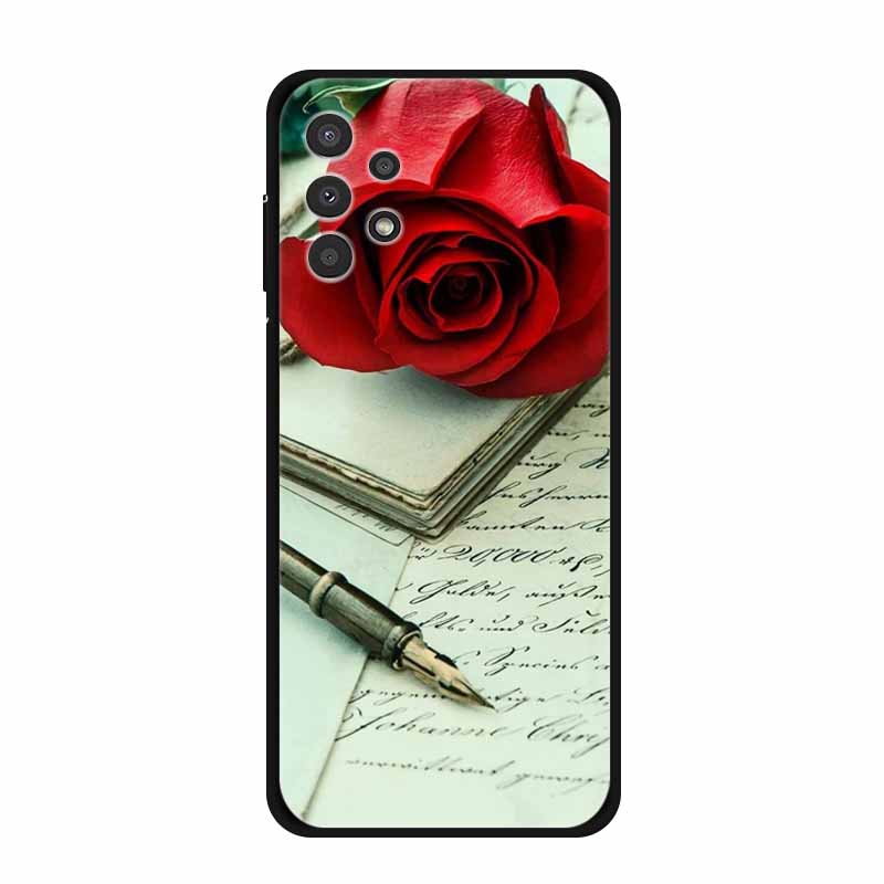 For Samsung Galaxy A73 Case A53 A33 5G A23 Soft Bumper Black Silicone Back Cover for Samsung A53 5G Phone Cases Cartoon Coque