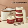 304/316 Stainless Steel Portable Insulated Lunch Box with Cutlery And Thermal Bag Leak proof Microwave Safe Food Container