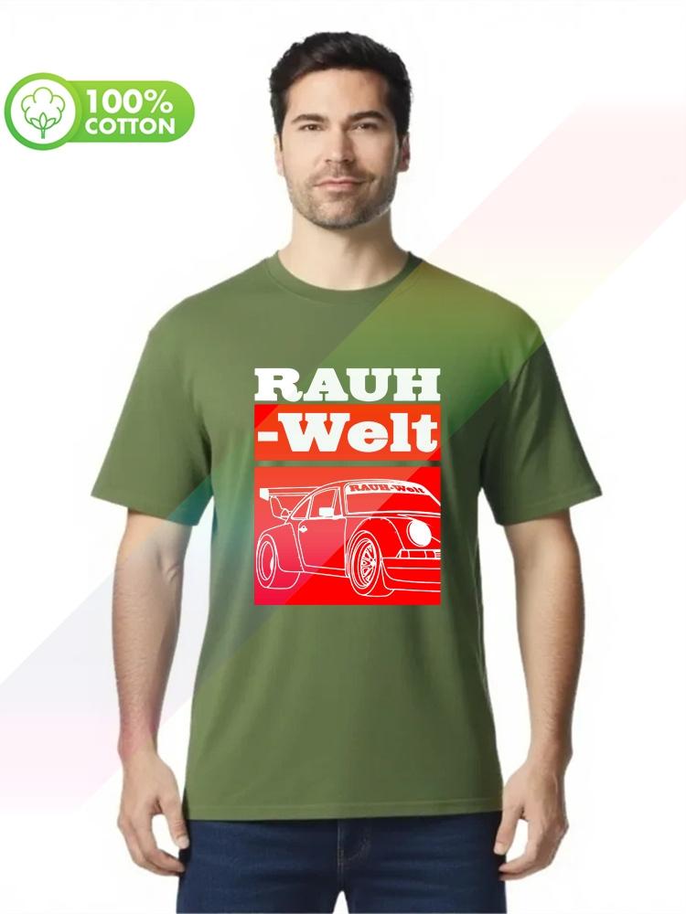 100 cotton round neck heavy weight Unisexs Tshirt JDM RAUH WELT Motorcycles Vintage Biker S3XL Tops Tees