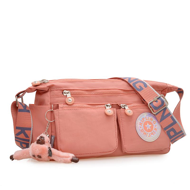 

Унисекс Водонепроницаемая нейлоновая сумка через плечо Легкая вместительная сумка-слинг с забавным дизайном розовый