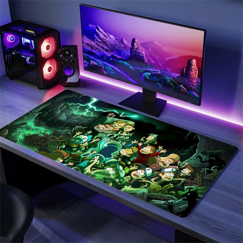 Gravity Falls Large Gaming Table Cushion Non-slip Laptop Tablet Big Mousepad XXL Mat Mini PC Playmat With Lock edge