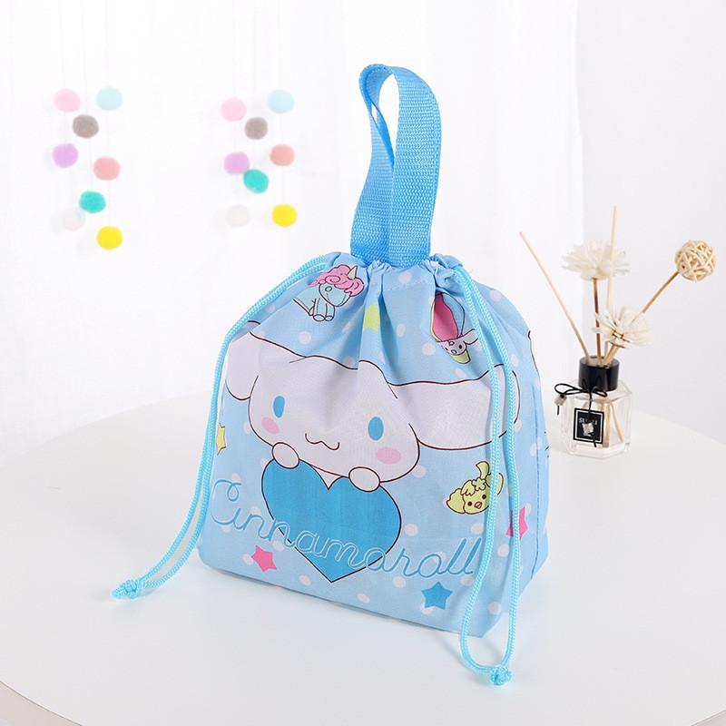 Kuromi Pochacco Cartoon Heart Drawstring Tote Bag For Outings And Storage