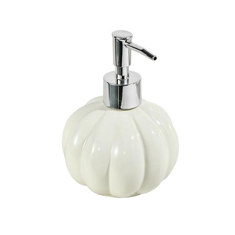 Pumpkin Shaped Ceramic Shampoo Bottle Creative Home Decor Kitchen Liquid Soap Shampoo Dispenser  Bottles Bathroom Accessories