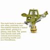G3/4inch Thread Impact Sprinkler Head Zinc Alloy 0-360 Degree Garden Sprinkler Head Heavy Duty Easy Installation