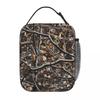 Camouflage With Leaves And Branches Print Insulated Lunch Bag for Women Children Portable Food Boxes Thermal Lunch Box Tote