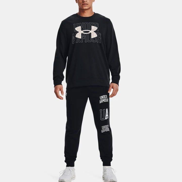 Under Armour Rival Sweatshirts Men's Black Crew Neck Moderate Regular 1370391-001