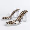 12Cm Clear Heel New 2026 Flat Heel Sexy Transparent Waterproof Table High Heel Slippers Shoes Women's High Heel LFD-69192-7