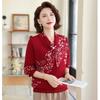 Middle-aged and elderly mother's sweater pullover bottoming shirt autumn and winter new fashion long-sleeved knitted sweater