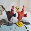 Funny Drunken Kung Fu Chicken Statue Creative Animal Miniatures Figurine Rooster Sculpture  Cabinet