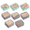 Assorted Stamp 42 Wooden Seals with Numbers Letters Geometric Figures and Small Expressions Happy Party Series Handbook 8 Styles