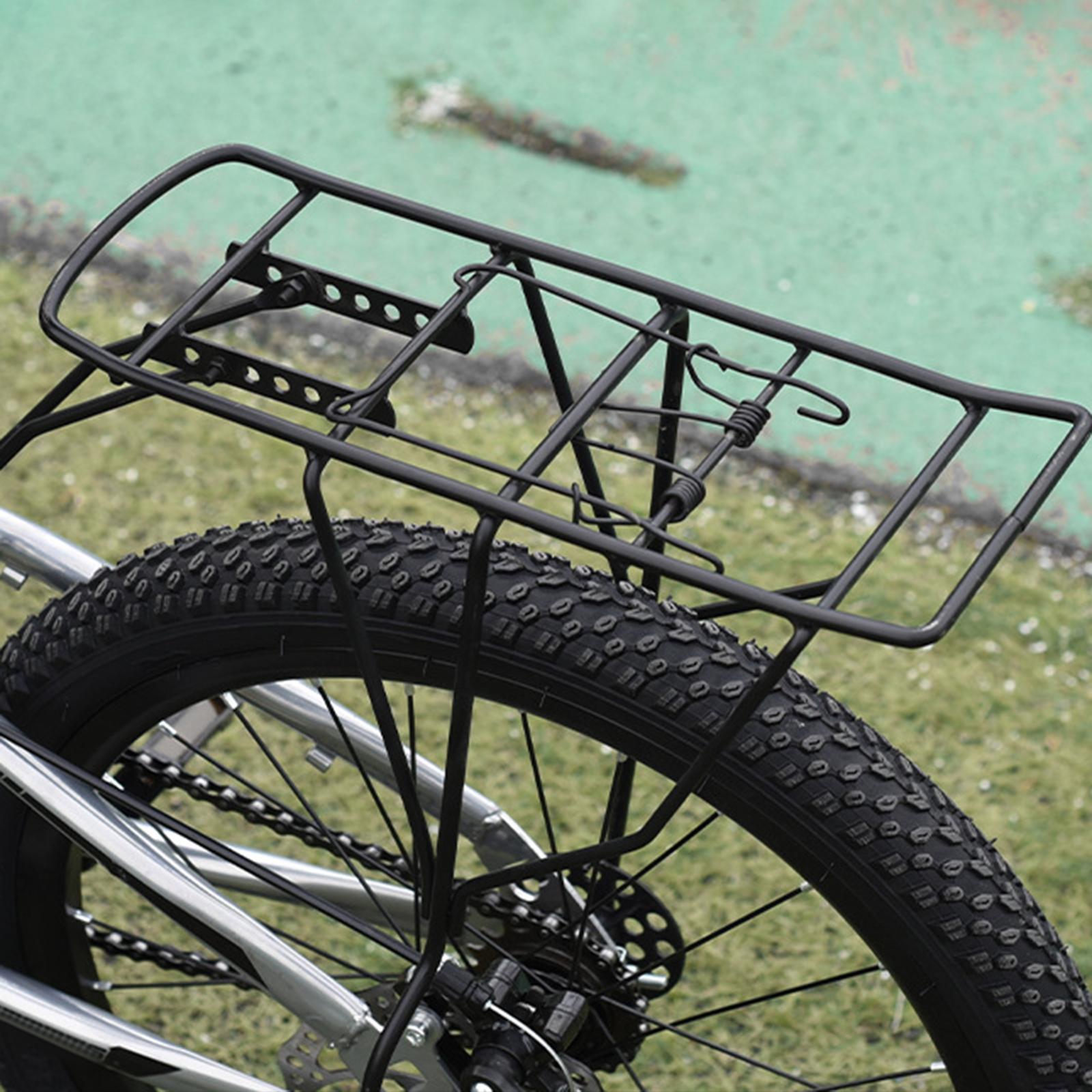 

Kids Bike Rear Cargo Rack Carrier Back Seat Easy to Install Replacement Accessory Durability Steel Small Hole