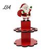 Wooden Money Gift Display Christmas Holder Ornaments with 10 Holes, Snowman Santa Claus Tree Cute Holiday Character Decor Cash Holder, Rack