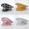 European American Punk Cosplay Big Cap Military Style Rivet Hat Steampunk Goggles Stage Show Nightclub Party Performance